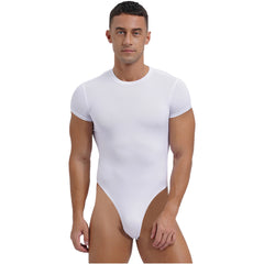 a sexy man in White Afters Bodysuit - pridevoyageshop.com - gay men's lingerie, bodywear, fetish wear
