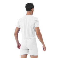 a sexy man in White Boy Next Door Romper - pridevoyageshop.com - gay men's lingerie, bodywear, fetish wear
