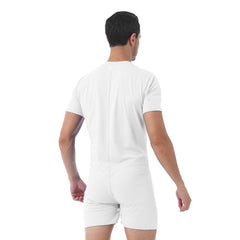 a sexy man in White Boy Next Door Romper - pridevoyageshop.com - gay men's lingerie, bodywear, fetish wear
