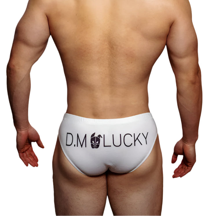 a sexy man in White Cat DM Men’s Cheeky Critters & Fruit Print Brief - pridevoyageshop.com - gay men’s thongs, boxers, briefs and jockstraps