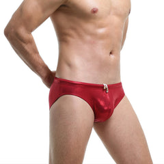 a sexy man in a sexy man in red Men’s Slay the Shine Shiny Swim Briefs - pridevoyageshop.com - gay men’s sexy swim briefs, trunks, board shorts, and bikinis
