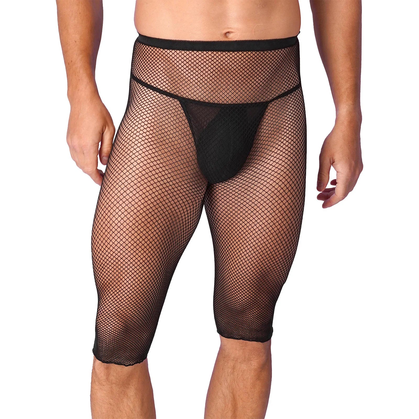 a sexy man in small mesh Signal Boost Capri Nets - pridevoyageshop.com - gay men’s harness, lingerie and fetish wear