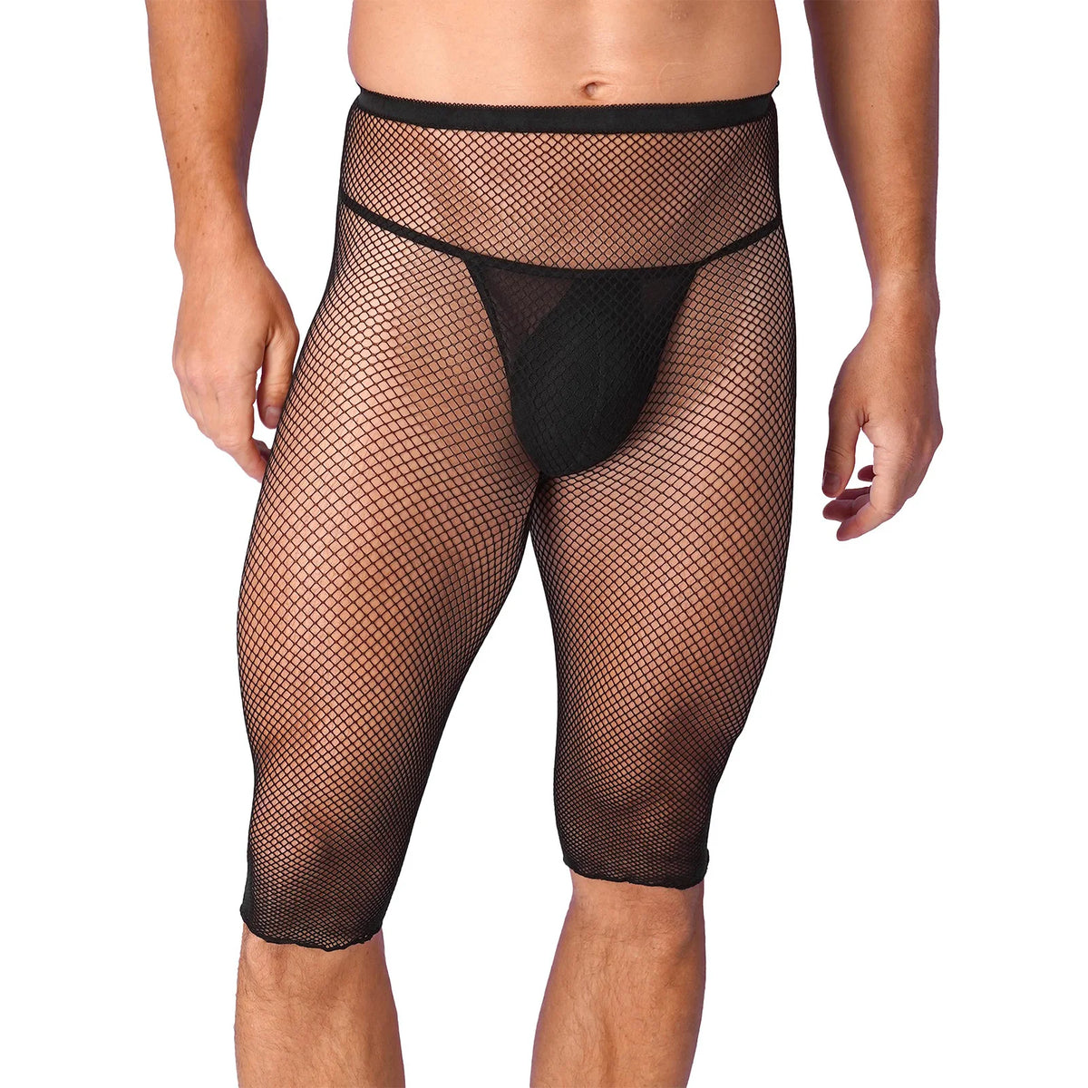 a sexy man in small mesh Signal Boost Capri Nets - pridevoyageshop.com - gay men’s harness, lingerie and fetish wear
