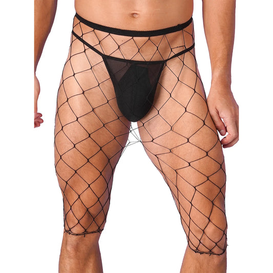 a sexy man in big mesh Signal Boost Capri Nets - pridevoyageshop.com - gay men’s harness, lingerie and fetish wear