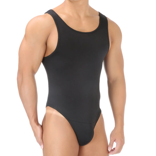 a sexy man in black Backroom Basic Body Tank - pridevoyageshop.com - gay men’s harness, lingerie and fetish wear