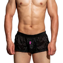 a sexy man in black DM Men’s Airdrop Low-Rise Sheer Boxers – pridevoyageshop.com – gay men’s sexy swim briefs, trunks, board shorts, and bikinis