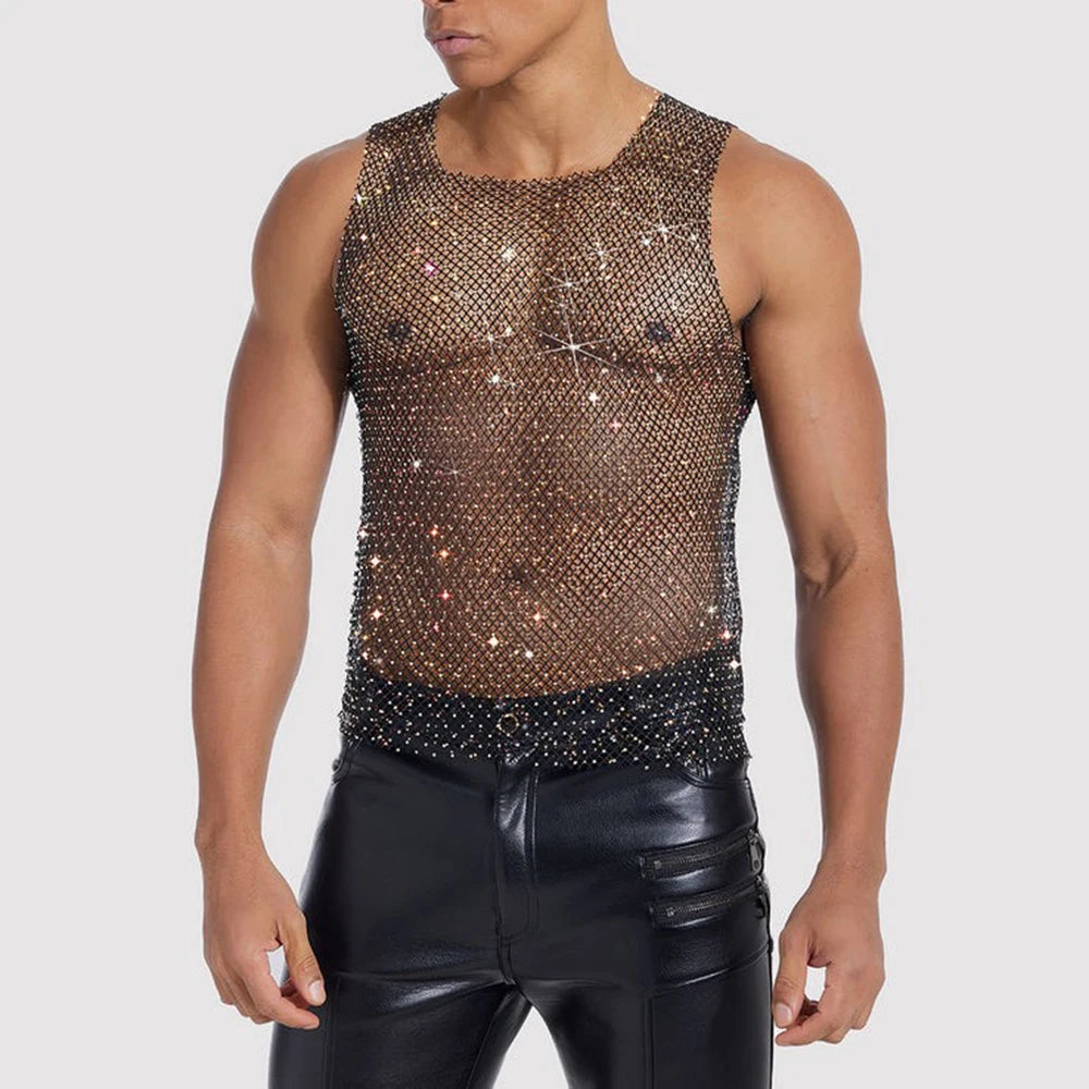 a sexy man in black Like what you see? Check out our Mesh and Sheer Collection! - pridevoyageshop.com - gay men’s harness, lingerie and fetish wear