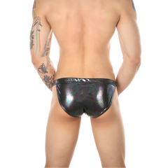 a sexy man in black Men’s Buck Me Swim Briefs - pridevoyageshop.com - gay men’s sexy swim briefs, trunks, board shorts, and bikinis