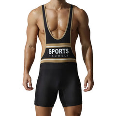 a sexy man in black Men’s Championship Chest-Band Singlet – pridevoyageshop.com – gay men’s harness, lingerie and fetish wear