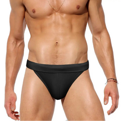 a sexy man in black Men’s Clean Slate Swim Briefs - pridevoyageshop.com - gay men’s sexy swim briefs, trunks, board shorts, and bikinis