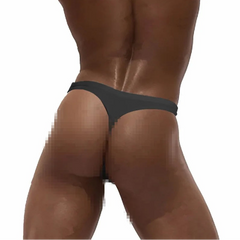 a sexy man in black Men’s Folsom Flash Micro Swim Bikini Thong – pridevoyageshop.com – gay men’s sexy swim briefs, trunks, board shorts, and bikinis