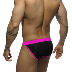 a sexy man in black Men’s Forbidden Fruit Bikini Swim Briefs - pridevoyageshop.com - gay men’s sexy swim briefs, trunks, board shorts, and bikinis