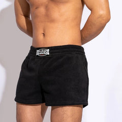 a sexy man in black Men’s Night Shift Fleece Lounge Shorts – pridevoyageshop.com – gay men’s sexy swim briefs, trunks, board shorts, and bikinis