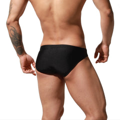 a sexy man in black Men’s Officer on Duty Low Rise Swim Briefs - pridevoyageshop.com - gay men’s sexy swim briefs, trunks, board shorts, and bikinis