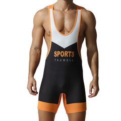 a sexy man in black Men’s On-Point Chevron Singlet – pridevoyageshop.com – gay men’s harness, lingerie and fetish wear