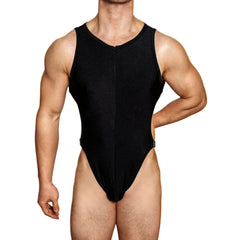 a sexy man in black Men’s Open Circuit Bodysuit – pridevoyageshop.com – gay men’s harness, lingerie and fetish wear