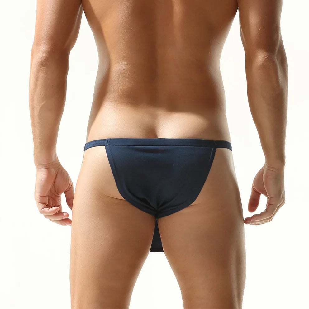 a sexy man in black Men’s Peek-a-Bulge Apron Mini Briefs - pridevoyageshop.com - gay men’s thongs, boxers, briefs and jockstraps