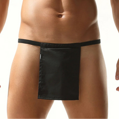a sexy man in black Men’s Peek-a-Bulge Apron Mini Briefs - pridevoyageshop.com - gay men’s thongs, boxers, briefs and jockstraps