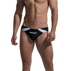 a sexy man in black Men’s Rival Jockline Bikini Swim Briefs - pridevoyageshop.com - gay men’s sexy swim briefs, trunks, board shorts, and bikinis