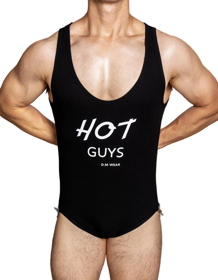 a sexy man in black The Label Jock-Back Bodysuit – pridevoyageshop.com – gay men’s harness, lingerie and fetish wear