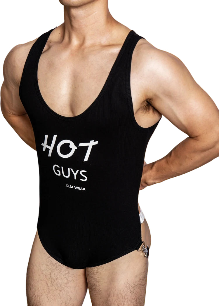 a sexy man in black The Label Jock-Back Bodysuit – pridevoyageshop.com – gay men’s harness, lingerie and fetish wear
