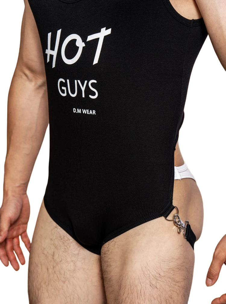 a sexy man in black The Label Jock-Back Bodysuit – pridevoyageshop.com – gay men’s harness, lingerie and fetish wear