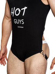 a sexy man in black The Label Jock-Back Bodysuit – pridevoyageshop.com – gay men’s harness, lingerie and fetish wear