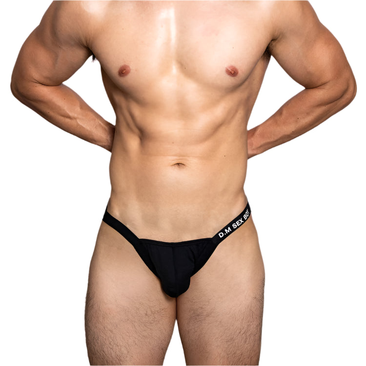 a sexy man in black man DM Men’s “Sex Boy” Strapped Brief - pridevoyageshop.com - gay men’s thongs, boxers, briefs and jockstraps