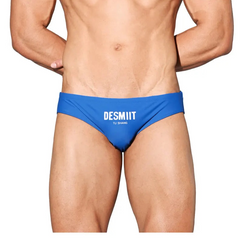 a sexy man in blue Desmiit Men’s Brunch-Ready Bikini Swim Briefs - pridevoyageshop.com - gay men’s sexy swim briefs, trunks, board shorts, and bikinis