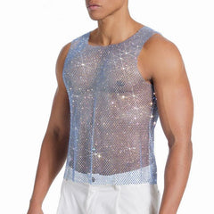 a sexy man in blue Like what you see? Check out our Mesh and Sheer Collection! - pridevoyageshop.com - gay men’s harness, lingerie and fetish wear