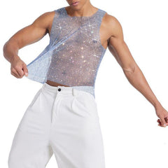 a sexy man in blue Like what you see? Check out our Mesh and Sheer Collection! - pridevoyageshop.com - gay men’s harness, lingerie and fetish wear