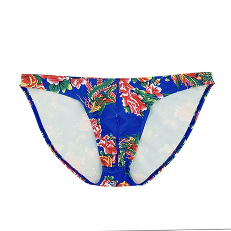 a sexy man in blue Men’s Garden Cocktails Low Rise Swim Briefs - pridevoyageshop.com - gay men’s sexy swim briefs, trunks, board shorts, and bikinis