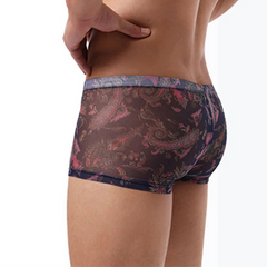 a sexy man in blue Men’s Print See-Through Boxers - pridevoyageshop.com - gay men’s thongs, boxers, briefs and jockstraps