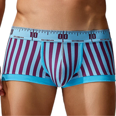 a sexy man in blue SEOBEAN Size Matters Striped Boxers - pridevoyageshop.com - gay men’s thongs, boxers, briefs and jockstraps