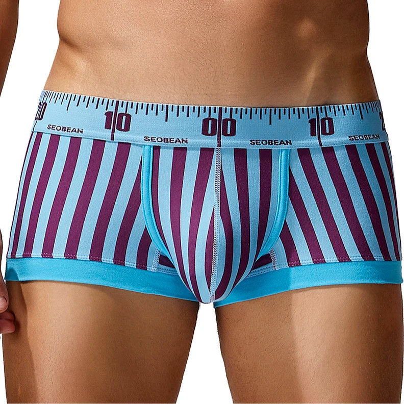 a sexy man in blue SEOBEAN Size Matters Striped Boxers - pridevoyageshop.com - gay men’s thongs, boxers, briefs and jockstraps