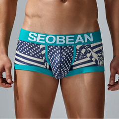 a sexy man in blue SEOBEAN Stars and Stripes Boxer Briefs - pridevoyageshop.com - gay men’s thongs, boxers, briefs and jockstraps