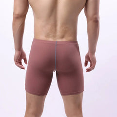 a sexy man in brown Men's Glory Big Pouch Waffle-Knit Long Boxers - pridevoyageshop.com - gay men’s thongs, boxers, briefs and jockstraps