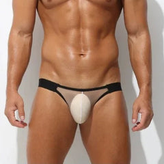 a sexy man in brown Men’s Sheer Peek Pouch Jockstrap - pridevoyageshop.com - gay men’s thongs, boxers, briefs and jockstraps