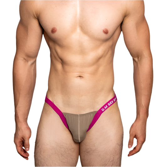 a sexy man in brown man DM Men’s “Sex Boy” Strapped Brief - pridevoyageshop.com - gay men’s thongs, boxers, briefs and jockstraps