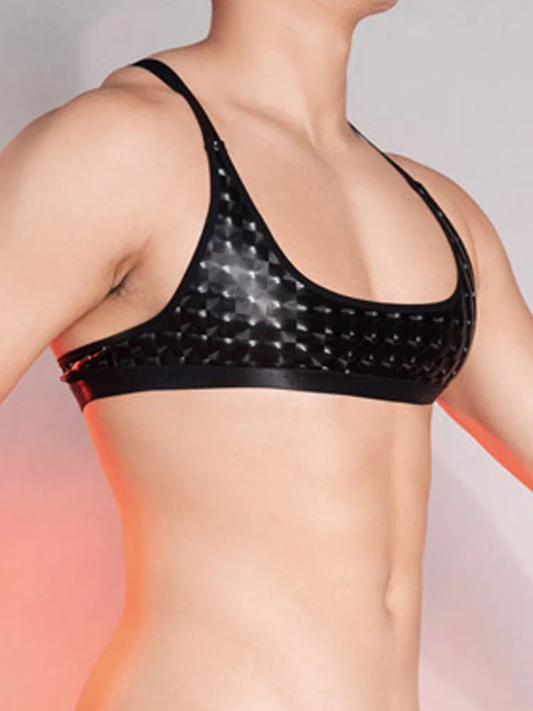 a sexy man in bubble Low Light Lurker Micro Crop - pridevoyageshop.com - gay men’s harness, lingerie and fetish wear