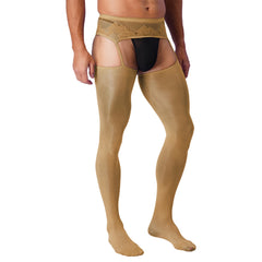 a sexy man in coffee Club Darling Garter Hose - pridevoyageshop.com - gay men’s harness, lingerie and fetish wear