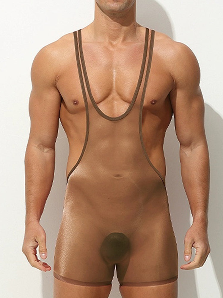 a sexy man in coffee Fever Dream Deep-Scoop Sheer Singlet, warm sheer mesh, ultra-low neckline, sensual body-highlighting fit – pridevoyageshop.com – gay men’s harness, lingerie and fetish wear