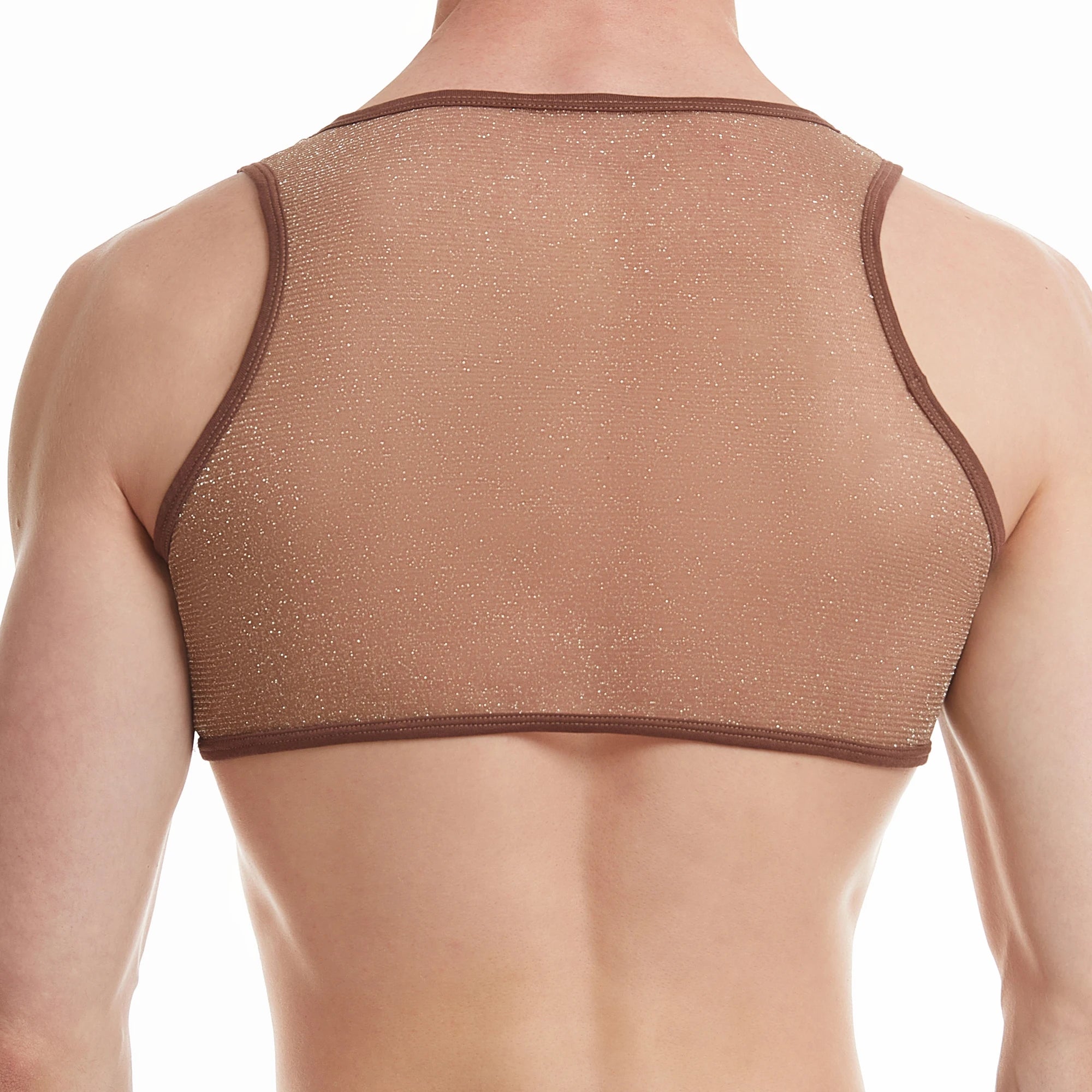 a sexy man in coffee Fire Island Flicker Micro Crop - pridevoyageshop.com - gay men’s harness, lingerie and fetish wear