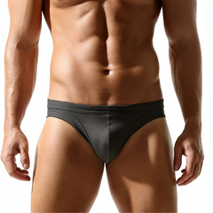 a sexy man in dark gray DM Men’s “Rip Me” Slashed Booty Briefs - pridevoyageshop.com - gay men’s thongs, boxers, briefs and jockstraps