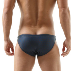 a sexy man in dark gray Men’s Go Faster Swim Briefs - pridevoyageshop.com - gay men’s sexy swim briefs, trunks, board shorts, and bikinis