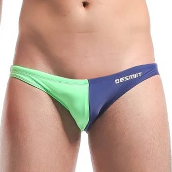 a sexy man in deep blue Men’s Power Split Swim Briefs - pridevoyageshop.com - gay men’s sexy swim briefs, trunks, board shorts, and bikinis