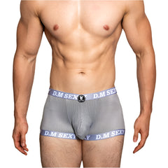 a sexy man in gray D.M SEXY Mesh Boxers - pridevoyageshop.com - gay men’s thongs, boxers, briefs and jockstraps