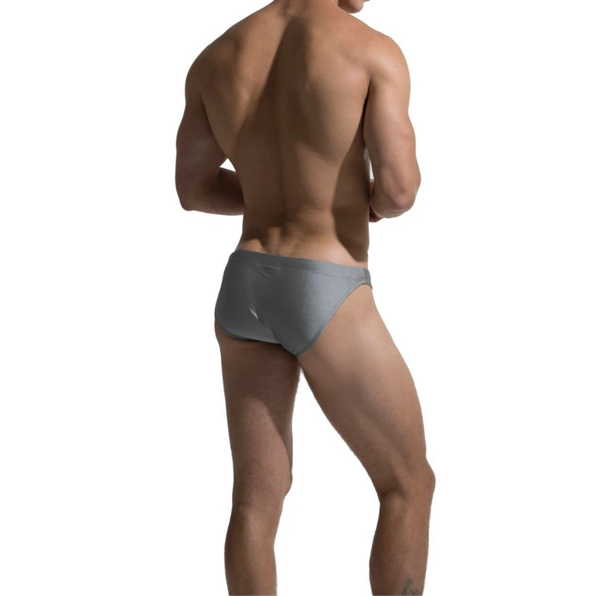 a sexy man in gray Desmiit Men’s After Hours Aquatics Briefs - pridevoyageshop.com - gay men’s sexy swim briefs, trunks, board shorts, and bikinis