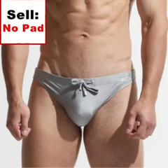 a sexy man in gray Desmiit Men’s After Hours Aquatics Briefs - pridevoyageshop.com - gay men’s sexy swim briefs, trunks, board shorts, and bikinis