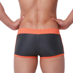 a sexy man in gray Men’s Circuit Beat Low Rise Swim Trunks - pridevoyageshop.com - gay men’s sexy swim briefs, trunks, board shorts, and bikinis